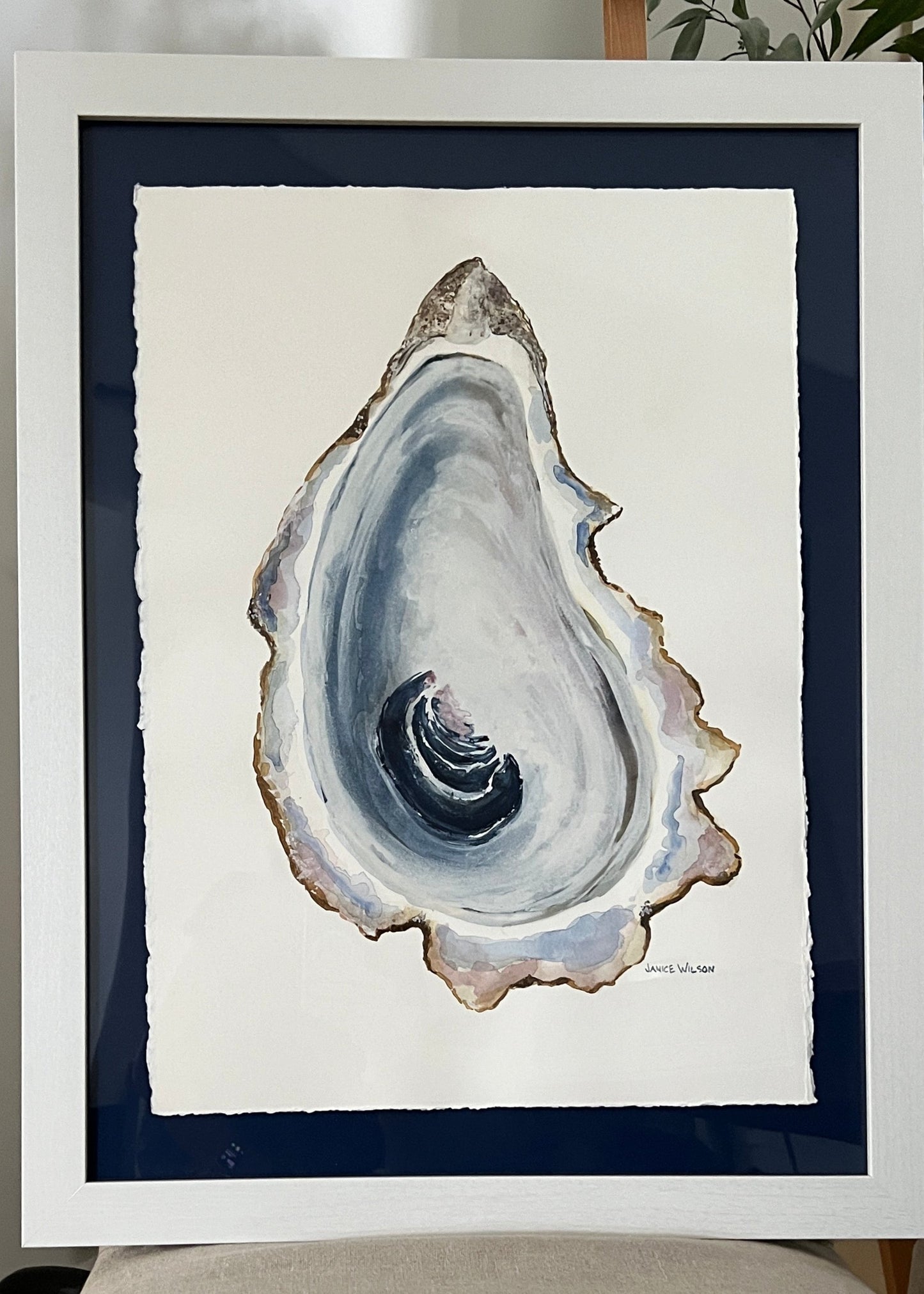 Giclee Prints of Original Watercolor, Oyster Shell #1