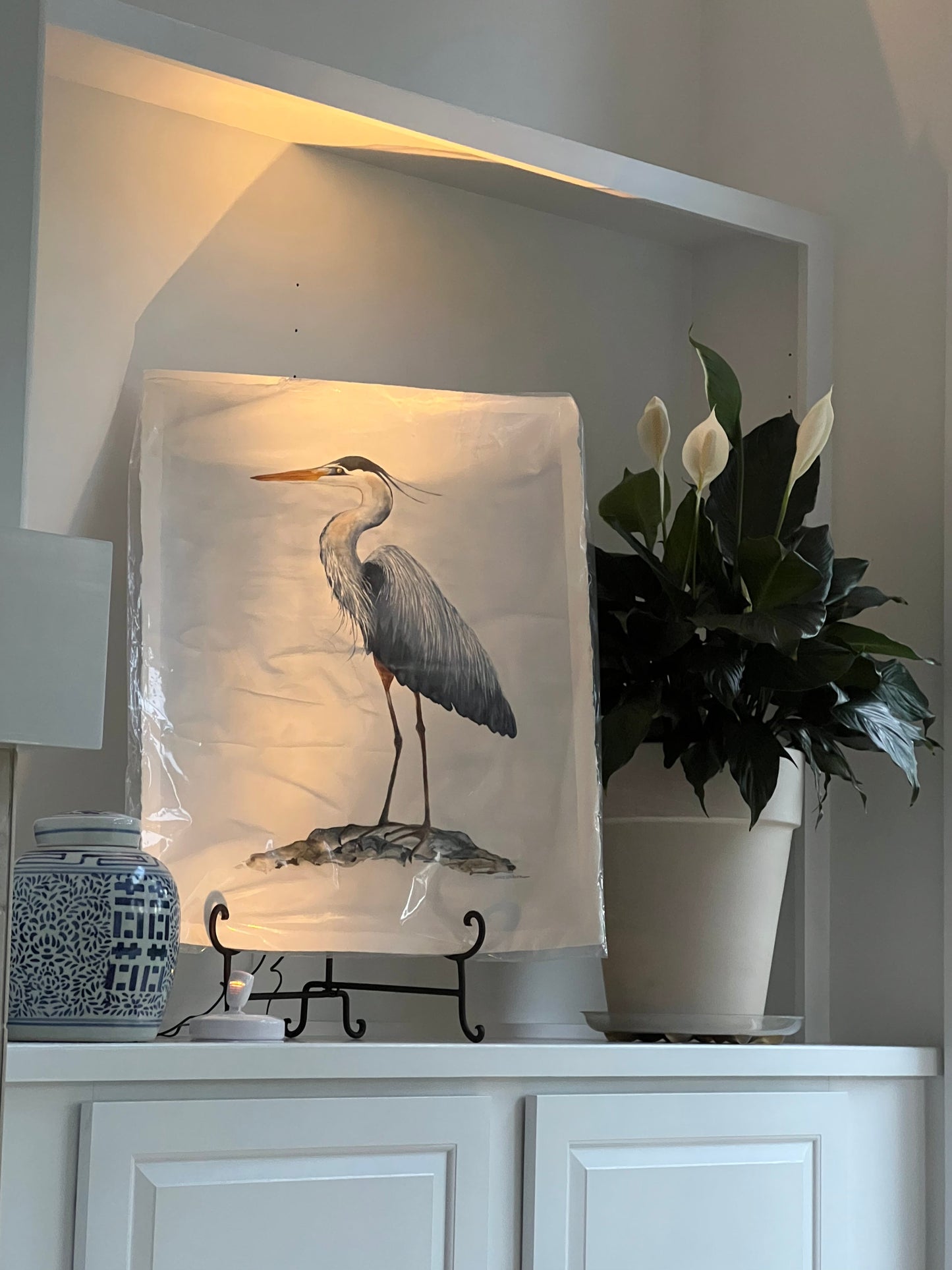 Giclee Prints of Original Watercolor, "Heron on the Rocks"