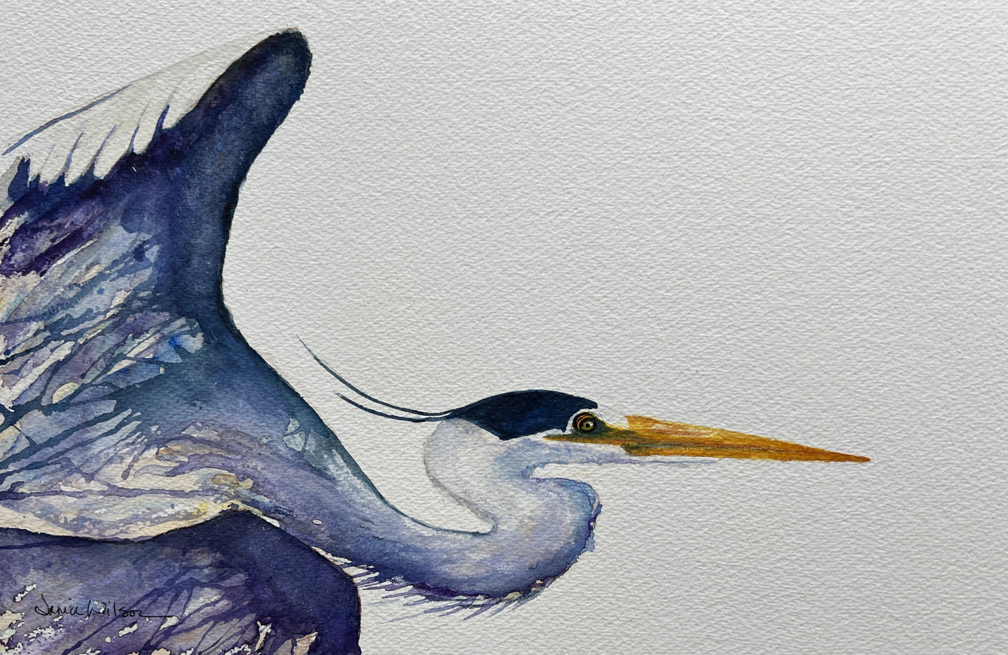 Giclee Prints of Original Watercolor "Dragon Heron"