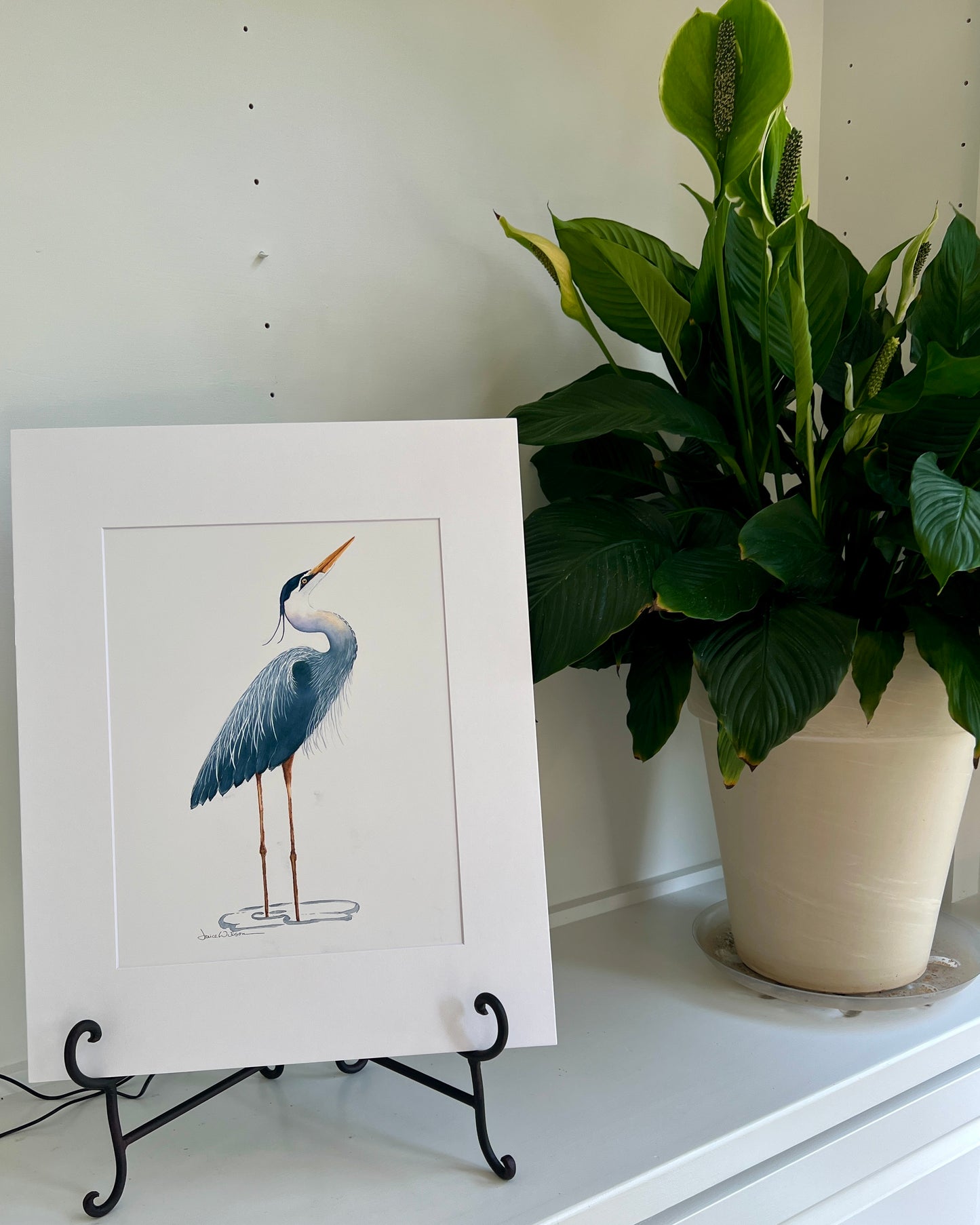 Giclee Prints of Original Watercolor Blue Heron