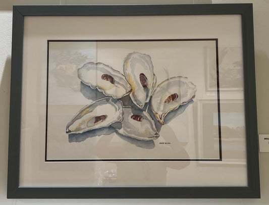Whispers of the Tide, Original Fine Art Watercolor Paint, Framed, Ready to Hang